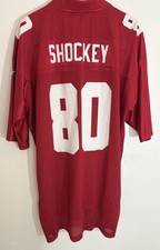 Vintage Reebok NFL Equipment NY Giants Jeremy Shockey #80 Jersey Red Men's XL picture