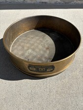 Vintage W.S. Tyler Standard 12” Brass Test Sieve No. 10 Mesh 0.065” 1.651mm USA picture