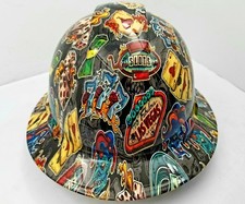 FULL BRIM Hard Hat custom hydro dipped , NEW WICKED GAMBLER OSHA APPROVED NEW picture