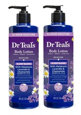 Dr Teal's Sleep Body Lotion w/ Melatonin Lavender & Chamomile 18oz 2 Pack picture