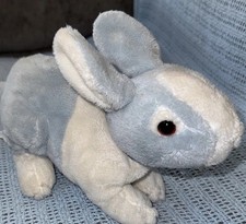 Wishpets Bom Bom Blue White Bunny Rabbit Plush 2002 Vintage VHTF Rare picture