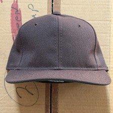 NWOT Vintage 80s 90s Solid Blank Dark Brown Youngan Fitted Hat Wool Blend $25 ea picture