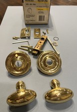 Baldwin Solid Brass Egg Door Knob Latch Set Bath Bed 5425-030-PRIV 2-3/8” In Box picture