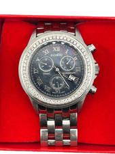 Giantto Titanic 2.9ct Diamond Bezel Black Mother of Pearl Dial Used Rare PH9 picture