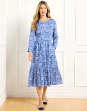 Talbots Cotton Voile Shirtdress - Buoyant Blossoms 14W Plus picture
