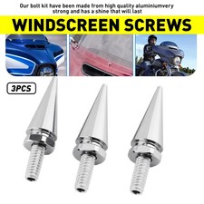 Silver Spikes Windshield Trim Screws Windscreen For Harley Street Glide 96-2013 picture