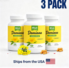 3pc Bella All Natural Damiana Leaves Dietary Supplement,60ct - picture