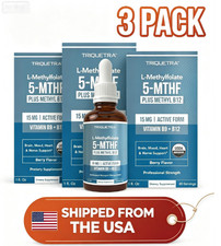 3 bottles 5-MTHF L-Methylfolate Plus Methyl B12 15 MG Active Formula B9 picture