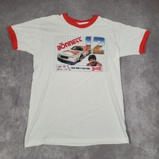 Vintage Neil Bonnett Shirt Mens Medium Ringer NASCAR Budweiser  Racing 80s picture
