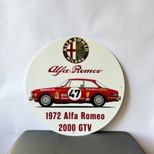 1972 Alfa Romeo 2000 GTV Racing Tribute Heavy Metal Sign XL  - 19.7