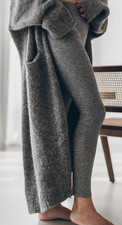 Mikuta $80 Heathered Gray Comfy Leggings, XL picture