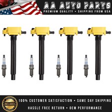 4pcs Energy Ignition Coil & 4 Spark Plug for 2014-2016 Jeep Cherokee UF751 picture