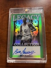 2022 Leaf Metal Bill Russell Auto Autograph Legacy Prismatic Green #d 2/9 picture