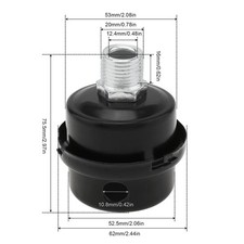 Filter Metal Air Compressor Intake Filter Noise Muffler Silencer 1/2 1/4 3/8 Inc picture