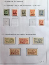 Italy Castelrosso Stamps 1922-1923 Map Italian Occupation picture