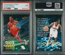 1996 Skybox E-X2000 StarDate 2000 ALLEN IVERSON PSA 9 Rookie RC EX2000 Star Date picture