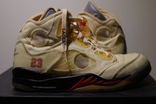 Size 8.5 - Jordan 5 SP x Off-White Mid Sail picture