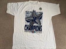 Vintage 90s 1993 Dallas Cowboys Super Bowl XXVII T- Shirt White Size XL picture