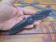 Kershaw Blur 1670BLK Speedsafe Pocket Knife Plain Edge Blade USA picture