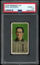 1910 T206 #118 Paul Davidson PSA 2.5 Portrait Piedmont 350  (9485) picture