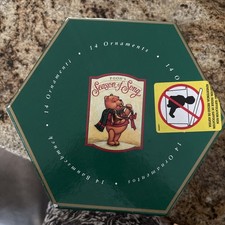 Vintage 1997 Disney Store Pooh's Season of Song Christmas Ornament Set of 14 picture