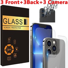 9PC Front+Back+Camera Lens Screen Protector For iPhone 17 16 15 14 13 12 Pro Max picture