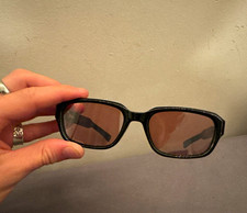 Gentle Monster Bold Rectangle Sunglasses Black Plastic Frame Brown Tinted picture