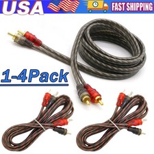 1/4PACK  RCA Audio Cable Twisted Pair with Noise Reduction Interconnect Amp Wire picture