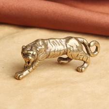 Solid Brass Tiger Figurine Statue Animal Figurines Toys House Desktop Decoration picture