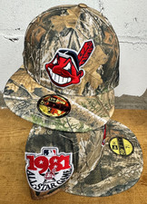 Cleveland Indians Wahoo Realtree New Era Fitted Club 59Fifty Hat Custom NEW picture