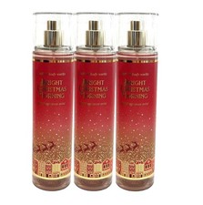 LOT 3X BBW Bath & Body Works BRIGHT CHRISTMAS MORNING Fine Fragrance Mist Spray picture