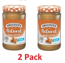 2 Pack Smucker’s Natural Creamy Peanut Butter 26 oz Jars No Stir Added Salt picture