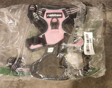 RABBITGOO Dog Harness No-pull Pet Adjustable Pink/Black Reflecting SMALL - NIB picture