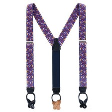 Trafalgar Men's Toast The Night Away Silk Button End Suspenders picture