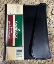 NOS 1989 Cambridge Trapper Portfolio Notebook w/ Inserts Vintage Black NWT picture