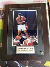 Muhammad Ali Autographed Mounted  3.5 X 6.5 Standing Over Sonny Liston 1965 picture