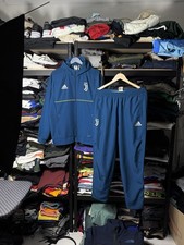 Adidas Juventus ClimaCool Tracksuit Set Jacket Pants Blue Soccer Football Size L picture