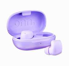 onn. Groove Bluetooth Wireless Earbuds w/ Charging Case IPX5 Touch Purple picture