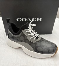 Coach C270 Sig Tech Runner Black/Grey, Size 9 New In Box Women’s  picture
