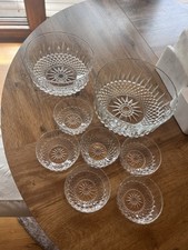 ARCOROC FRANCE 1960s 8 Peice Dessert Bowls Set Clear Glass Vintage Excellent picture