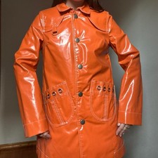 Vintage Marc Jacobs Orange Vinyl Raincoat picture