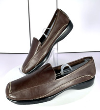 Aerology by Aerosoles Womens TOE-RIFFIC Leather Brown Comfort Loafers Shoes, 9M picture