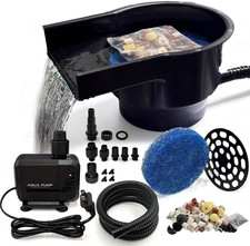 Pond Waterfall Spillway Kit with 900 GPH Pump & Hose, 8