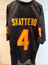 Cam Skattebo Signed Arizona State ASU #4 Black Custom Jersey Beckett BAS picture
