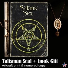 Antique Book Satanic Grimoire Black Magic Esotericism Manual Occult Occultism picture