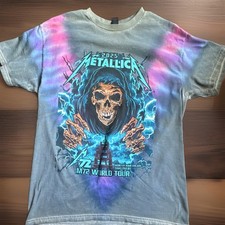 Metallica M72 World Tour 2025 Tie-Dye Heavy Cotton T-Shirt Size M picture