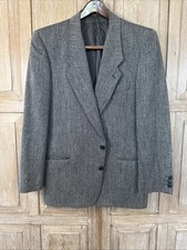 Vintage Giorgio Armani 40R Wool Silk Herringbone Blazer Sport Coat Italy picture