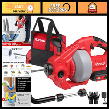 25Ft Cordless Electric Toilet Drain Snake Auger - Clog Remover for Toilets & Dra picture