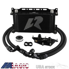19 Row Oil Cooler Kit For BMW F20 F21 F45 F46 I8 X1 F48 Mini Cooper D F57 F56 BK picture