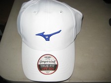 BRAND NEW Mizuno Imperial Tour True Fit  Tour cap White with Blue hat deal picture